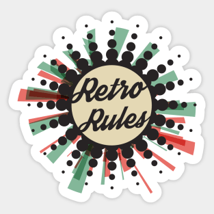 ☻ RETRO rules ☻ retro color pallete / retro style sticker ✔ Sticker